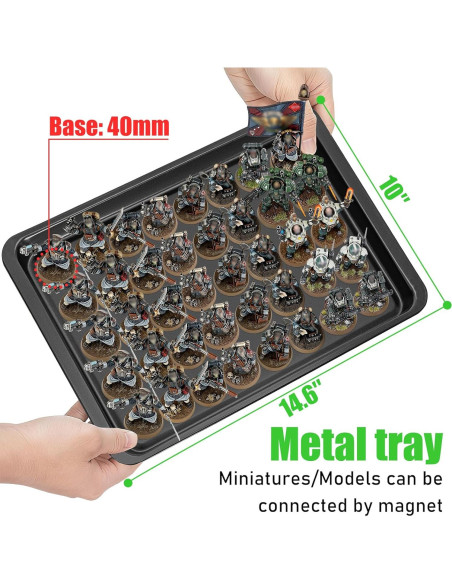 Juego de 6 Bandejas de Metal WELIDAY Tamaño Grande 37x25 cm Juego de 6 Bandejas de Metal WELIDAY Tamaño Grande 37x25 cm