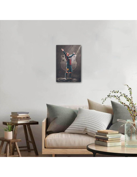 Póster en Lienzo FC Barcelona Messi 30x45 cm Decoración Póster en Lienzo FC Barcelona Messi 30x45 cm Decoración