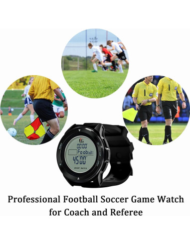 Reloj de Árbitro de Fútbol FCXJTU con Cronómetro Silencioso