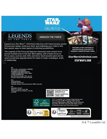 Asmodee Star Wars: Unlimited TCG Leyendas de La Fuerza - 24 Boosters Asmodee Star Wars: Unlimited TCG Leyendas de La Fuerza - 24 Boosters