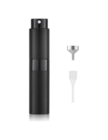 Botella Spray Atomizador 8ml Lisapack Negro Mate Recargable