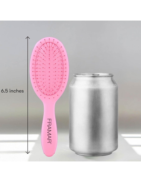 Cepillo Desenredante Mini FRAMAR Rosa Mate - Viaje, Todos Tipos de Cabello Cepillo Desenredante Mini FRAMAR Rosa Mate - Viaje, Todos Tipos de Cabello