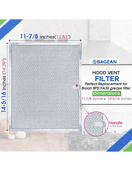 Filtro de Ventilación Bagean BPS1FA30 2-Pack 29.97x36.32 cm Filtro de Ventilación Bagean BPS1FA30 2-Pack 29.97x36.32 cm
