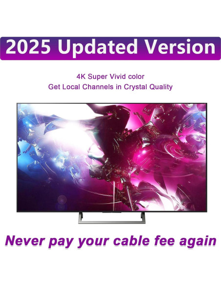 Antena de TV Interior HIDB 2025 Amplificada 4K 1080p 0.39 kg Antena de TV Interior HIDB 2025 Amplificada 4K 1080p 0.39 kg