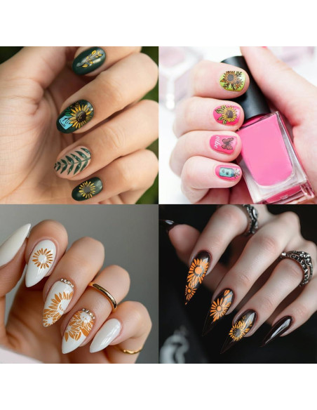 Placas de Estampado de Uñas PH PandaHall 3 Piezas Floral Placas de Estampado de Uñas PH PandaHall 3 Piezas Floral