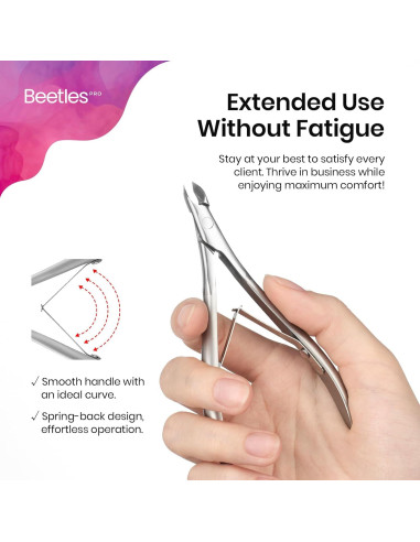 Cortador de Cutículas Profesional Beetles - Acero Inoxidable 4mm