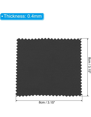 Paño de Limpieza de Joyería PATIKIL 100 Piezas Microfibra Negro