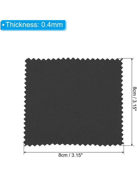 Paño de Limpieza de Joyería PATIKIL 100 Piezas Microfibra Negro Paño de Limpieza de Joyería PATIKIL 100 Piezas Microfibra Negro