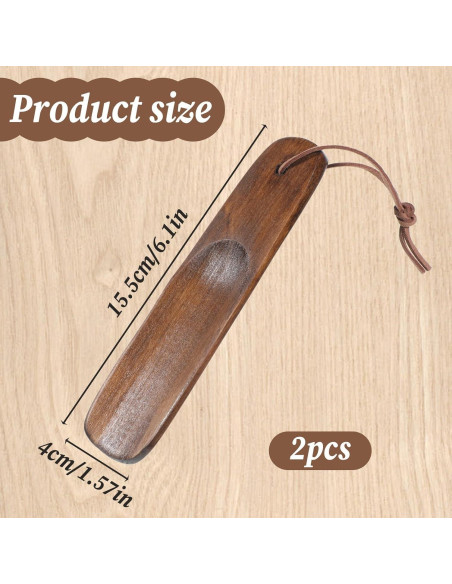 2 Piezas Cuerno de Zapato de Madera QfwdfcTrenz 15.24 cm 2 Piezas Cuerno de Zapato de Madera QfwdfcTrenz 15.24 cm
