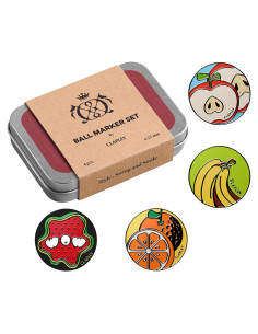 Marcadores de Pelota CLAPLEY Golf Acero Inoxidable 4 Piezas