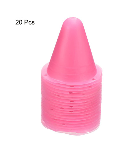 Conos de Agilidad PATIKIL - Paquete de 20 Rosa 78x75mm