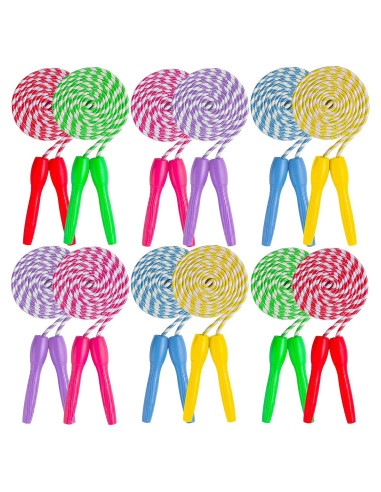 Cuerda de Salto RamPro 2.13m Nylon Multicolor para Fitness