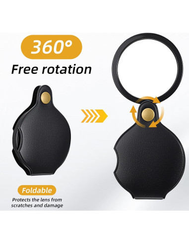 Lupa de bolsillo 20X Yolev, 2 Pcs, plegable y portátil