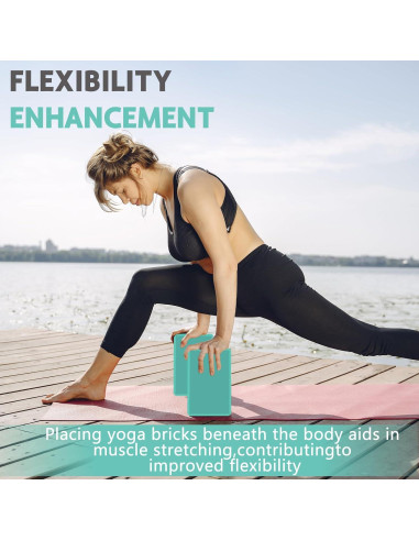 Bloques de Yoga MBHKRRS 23x15x8 cm Antideslizantes EVA