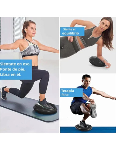 Disco de Equilibrio 34cm PVC Antideslizante con Inflador