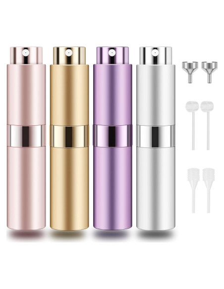 Botellas de Viaje Rellenables Saiveina 8ml - Paquete de 4 Botellas de Viaje Rellenables Saiveina 8ml - Paquete de 4