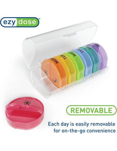 Planificador de Pastillas Ezy Dose 7 Días AM/PM Libre BPA