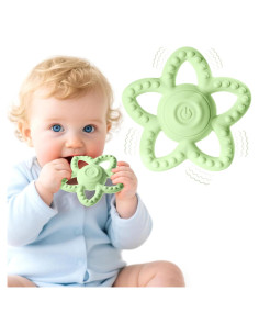Juguete de Masticar Sensorial CrsaSwivo Verde para Bebés