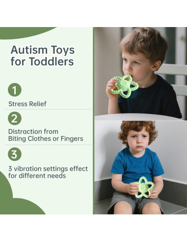 Juguete de Masticar Sensorial CrsaSwivo Verde para Bebés