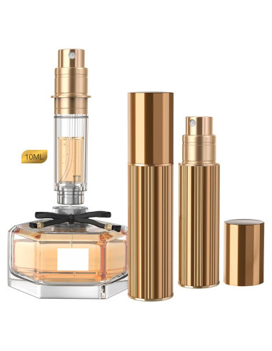 Atomizador de Perfume Rellenable YIERSO 10ml Oro Viaje