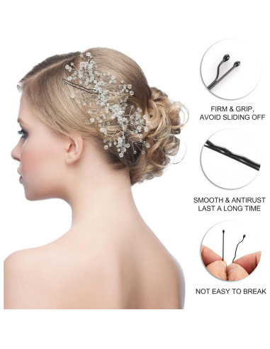 Pinzas de cabello coloridas PURPLESKY - 400 unidades
