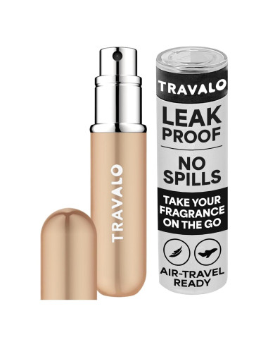 Atomizador de Perfume Travalo Classic HD Oro 5.7ml - A Prueba de Fugas