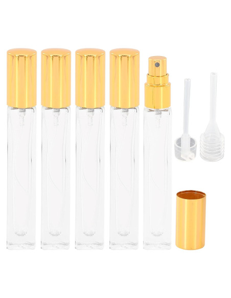 Set de 5 Botellas Rellenables de Perfume 10ml Braxan Dorado Set de 5 Botellas Rellenables de Perfume 10ml Braxan Dorado
