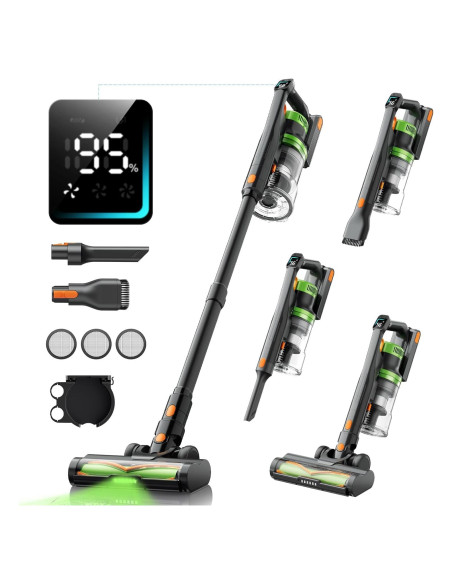 Aspiradora Inalámbrica SunSare X11, 600W, 65 Min, Antienredos Aspiradora Inalámbrica SunSare X11, 600W, 65 Min, Antienredos