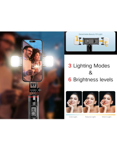 Trípode para Selfies ForgeRay C13 1.32m con Control Remoto