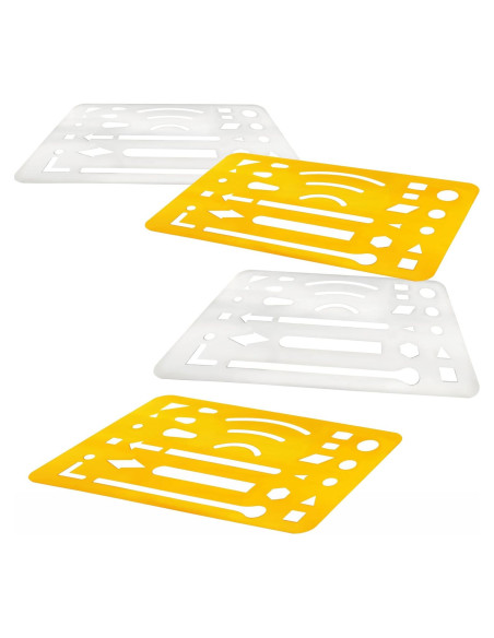 Escudo de Borrado KR. LIF 4-Pack Plantillas Transparentes Escudo de Borrado KR. LIF 4-Pack Plantillas Transparentes