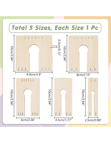 Herramienta para Hacer Borlas NBEADS 5 Pcs Madera 3mm Herramienta para Hacer Borlas NBEADS 5 Pcs Madera 3mm