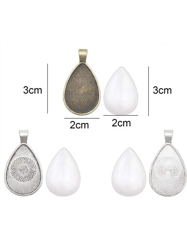 Bandejas de Colgante PENTA ANGEL 15 Pcs 3 Colores para Joyería
