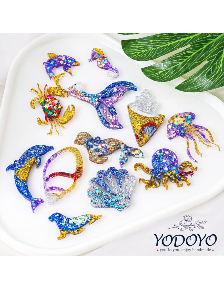 Moldes de Silicona YODOYO para Aretes Oceánicos 3 Piezas Moldes de Silicona YODOYO para Aretes Oceánicos 3 Piezas