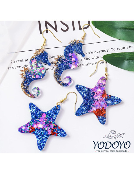 Moldes de Silicona YODOYO para Aretes Oceánicos 3 Piezas Moldes de Silicona YODOYO para Aretes Oceánicos 3 Piezas