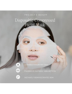 Máscaras Faciales Comprimidas Project E Beauty 500 Piezas Algodón 2