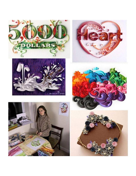 Kit de Tiras de Papel Quilling TXIN 1300 Piezas 3mm 26 Colores Kit de Tiras de Papel Quilling TXIN 1300 Piezas 3mm 26 Colores