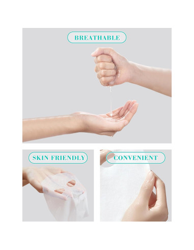 500 Piezas Máscaras Faciales Desechables Dioche Algodón Hidratante