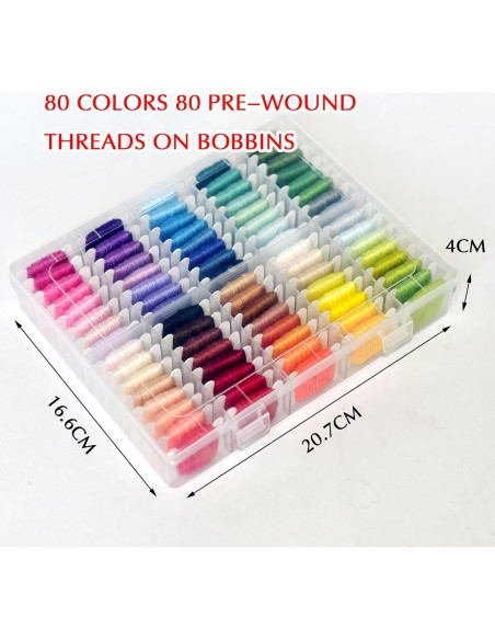 Kit de Hilo para Pulseras de Amistad QCZKB - 80 Colores de 8m Kit de Hilo para Pulseras de Amistad QCZKB - 80 Colores de 8m