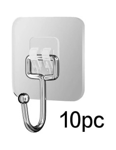 Ganchos Adhesivos Transparentes TBKSOVMV 10 kg para Pared 2