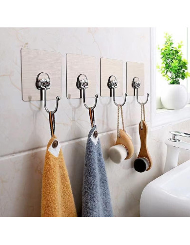 Ganchos Adhesivos Transparentes TBKSOVMV 10 kg para Pared