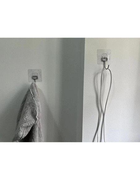 Ganchos Adhesivos Transparentes TBKSOVMV 10 kg para Pared Ganchos Adhesivos Transparentes TBKSOVMV 10 kg para Pared