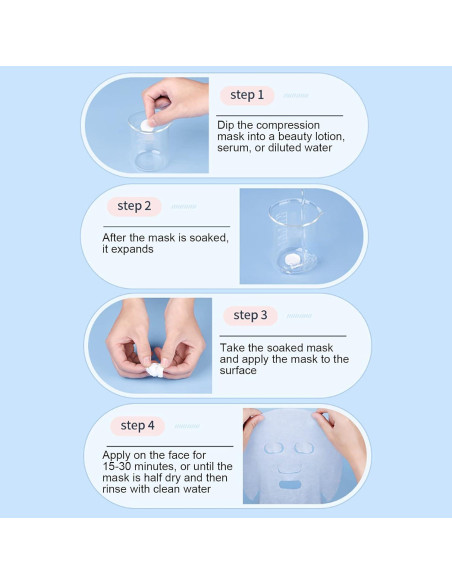 500 Piezas Máscaras Faciales Desechables Dioche Algodón Hidratante