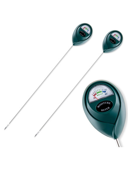 Medidor de Humedad del Suelo Tennedriv Verde - Paquete de 2 Medidor de Humedad del Suelo Tennedriv Verde - Paquete de 2