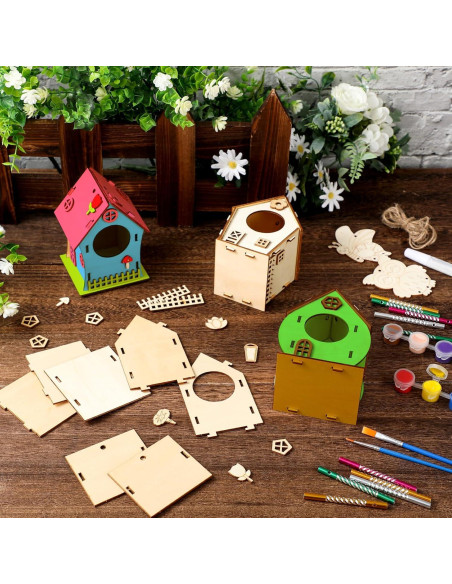 Kit de Manualidades de Casa de Pájaros VioraWhite 14 Piezas Kit de Manualidades de Casa de Pájaros VioraWhite 14 Piezas