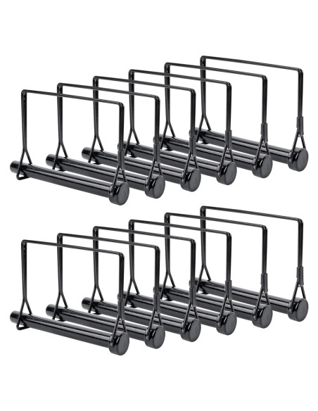 12 Pasadores de Bloqueo Negro Worldity 10.8 cm Acero al Carbono 12 Pasadores de Bloqueo Negro Worldity 10.8 cm Acero al Carbono