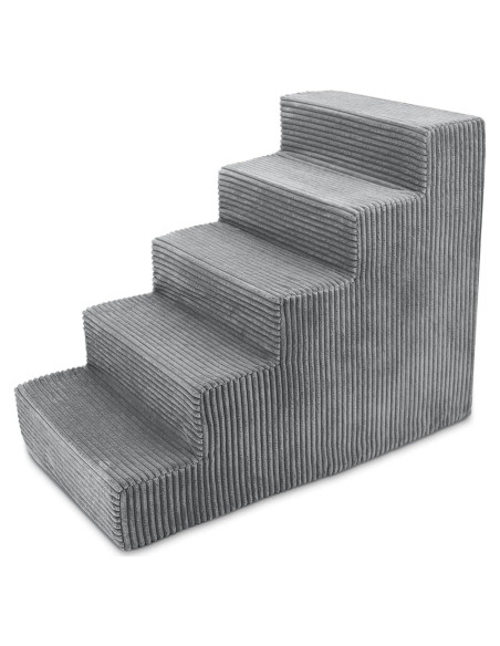 Escaleras para Perros Pequeños y Gatos Mejores Suministros 5 Escalones Gris Escaleras para Perros Pequeños y Gatos Mejores Suministros 5 Escalones Gris