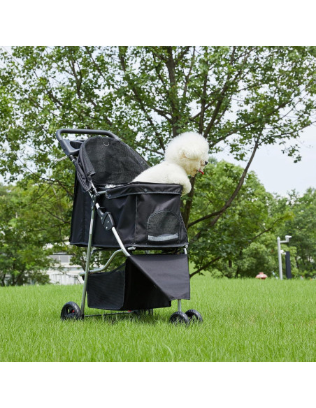 Carrito de Mascotas Sweetcrispy Plegable para Perros y Gatos 73.9x44.9cm Carrito de Mascotas Sweetcrispy Plegable para Perros y Gatos 73.9x44.9cm