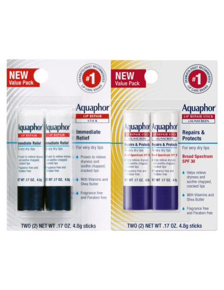 Conjunto Balsamo Labial Aquaphor SPF 30 4.8g x 4 Unidades Conjunto Balsamo Labial Aquaphor SPF 30 4.8g x 4 Unidades