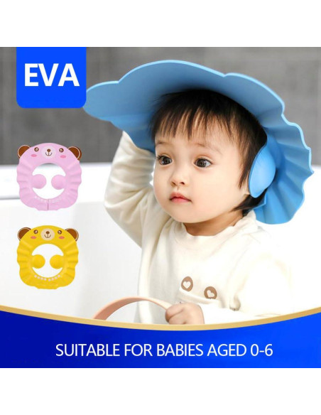 Gorro de Ducha para Bebés Pineeseatile Rosa Ajustable 29x14 cm Gorro de Ducha para Bebés Pineeseatile Rosa Ajustable 29x14 cm