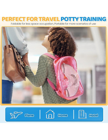 Asiento de Entrenamiento para Baño Plegable Orzbow Blanco - Antideslizante y Ajustable